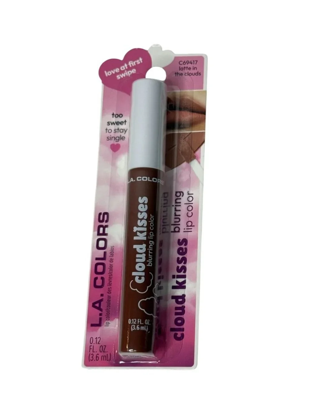 L.A. Colors Cloud Kisses Blurring Lip Color Latte in the Clouds C69417 New